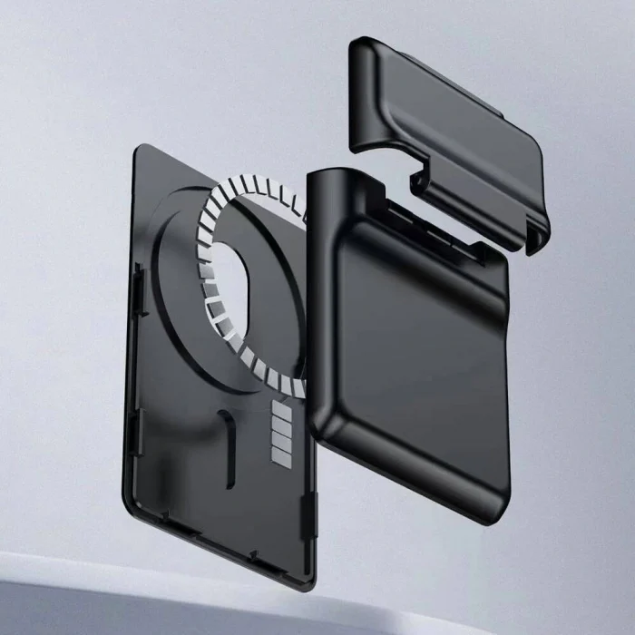 CRD-05 Sade Tasarımlı 2 Hazneli PU Magnetik Standlı Kartlık