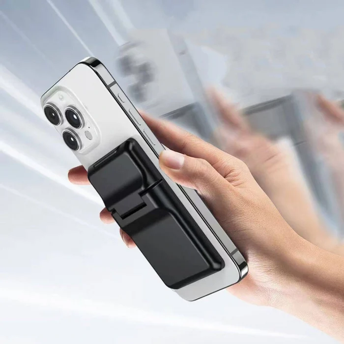 CRD-05 Sade Tasarımlı 2 Hazneli PU Magnetik Standlı Kartlık