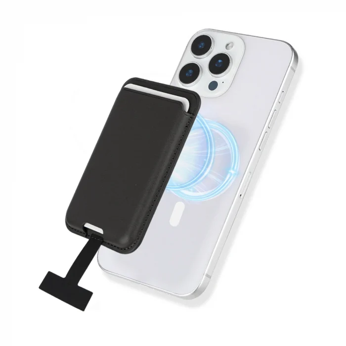 CRD-09 Dahili Şarj Soket Aparatlı Magnetik PU Deri Kartlık