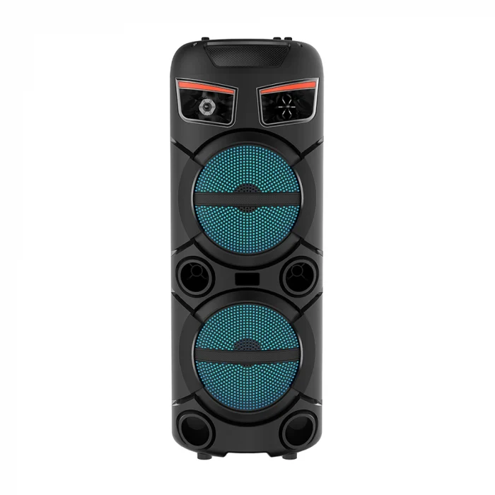 GD-2809 Dijital LED Göstergeli FM Radyolu Mikrofonlu RGB TWS Çift 8 inç Stereo Bass Kablosuz Karaoke Hoparlör