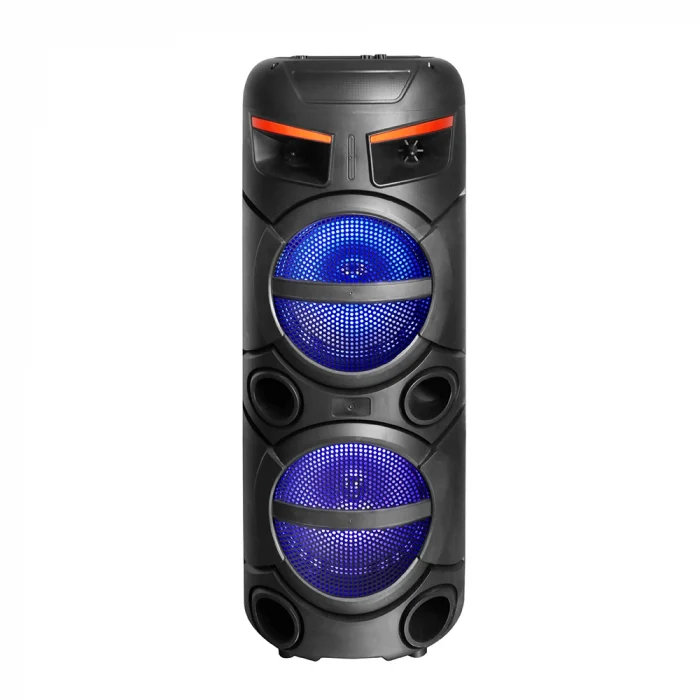 GD-2809 Dijital LED Göstergeli FM Radyolu Mikrofonlu RGB TWS Çift 8 inç Stereo Bass Kablosuz Karaoke Hoparlör