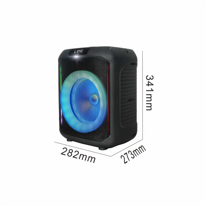GD-907 Dijital LED Göstergeli FM Radyolu Mikrofonlu RGB TWS 8 inç Stereo Bass Kablosuz Karaoke Hoparlör