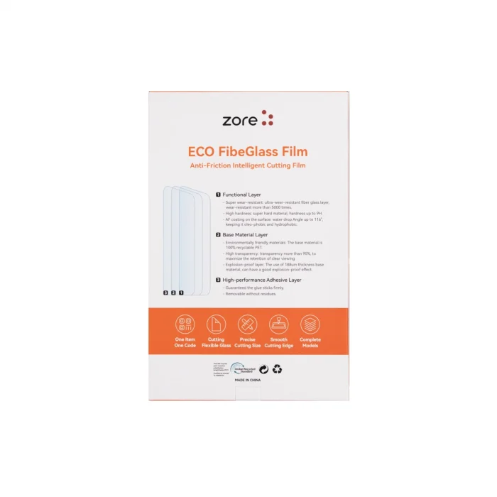 High Wear Resistance 8H Fibe Glass Film 196mm x 125mm 10 Adet