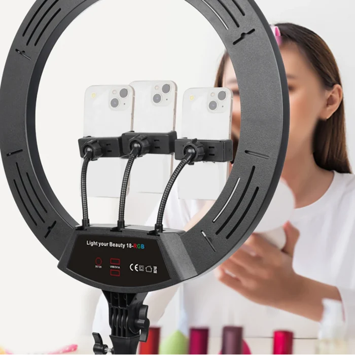 LJJ22 RGB Light 56cm Işıklı Telefon Tutucu Ring Light