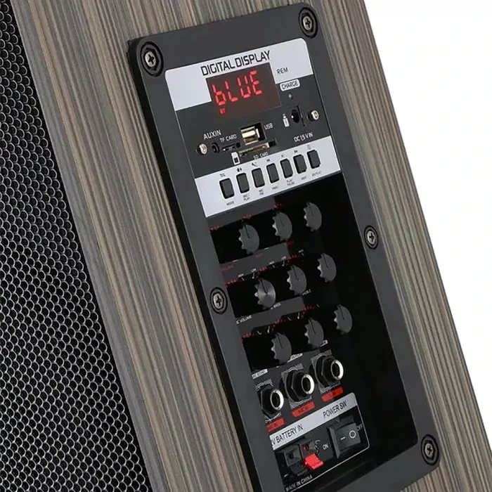 LT-908 Dijital LED Göstergeli FM Radyolu Mikrofonlu TWS 8 inç Stereo Bass Kablosuz Karaoke Hoparlör