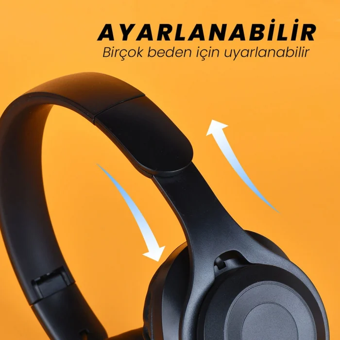 M6 Plus Ayarlanabilir ve Katlanabilir Kulak Üstü Bluetooth Kulaklık