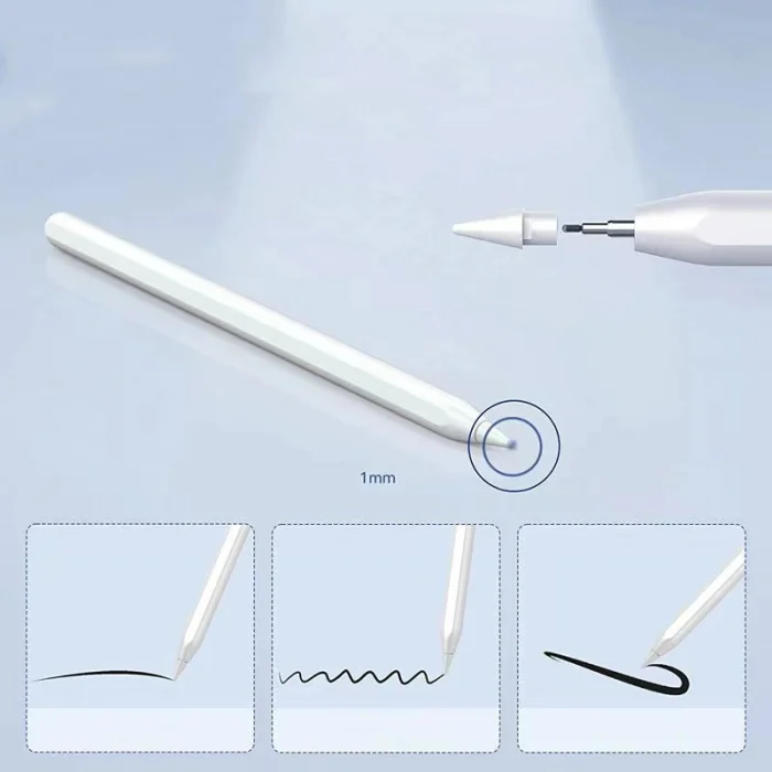 Pencil 09 Palm-Rejection Magnetik Şarj ve Eğim Özellikli Dokunmatik Çizim Kalemi
