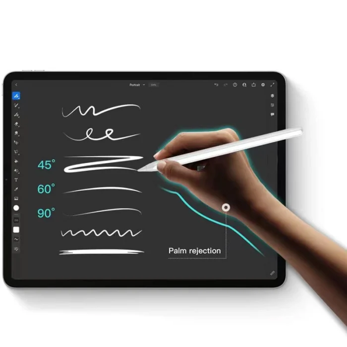 Pencil 09 Palm-Rejection Magnetik Şarj ve Eğim Özellikli Dokunmatik Çizim Kalemi