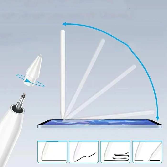 Pencil 09 Palm-Rejection Magnetik Şarj ve Eğim Özellikli Dokunmatik Çizim Kalemi