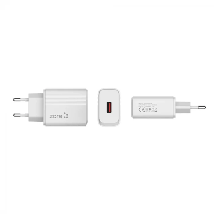 Zore Play Serisi PL1 Type-C 2in1 Seyahat Şarj Aleti 12W