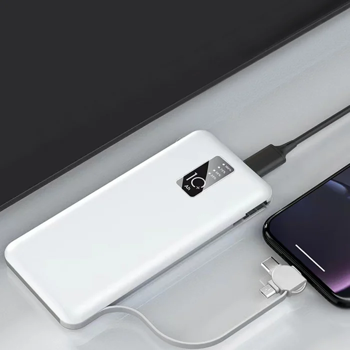 PW-05 Hızlı Şarj Led Göstergeli Micro Lightning Type-C Kablolu Taşınabilir Powerbank 10000mAh
