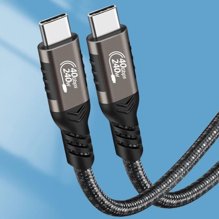 QG01 Type-C to Type-C USB4 PD Data Kablosu 240W 40Gbps 8K@60Hz 0.2 Metre