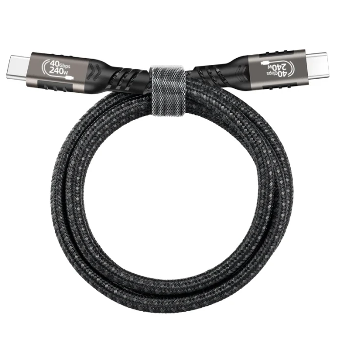 QG01 Type-C to Type-C USB4 PD Data Kablosu 240W 40Gbps 8K@60Hz 0.2 Metre