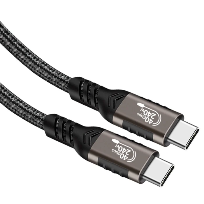 QG01 Type-C to Type-C USB4 PD Data Kablosu 240W 40Gbps 8K@60Hz 0.5 Metre