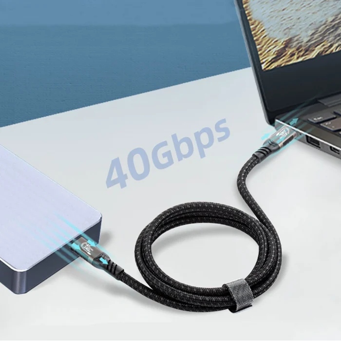 QG01 Type-C to Type-C USB4 PD Data Kablosu 240W 40Gbps 8K@60Hz 1 Metre