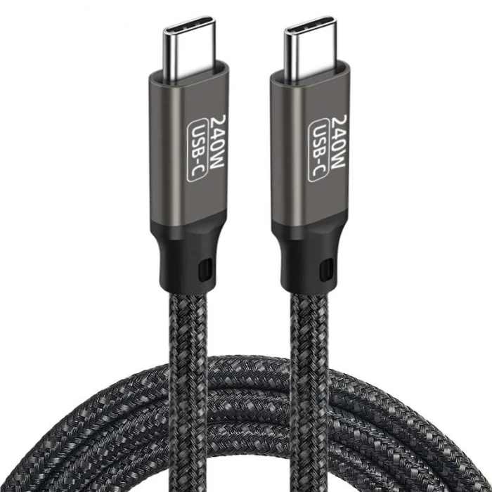 QG02 Type-C to Type-C PD3.1 Data Kablosu 240W 480Mbps 0.5 Metre