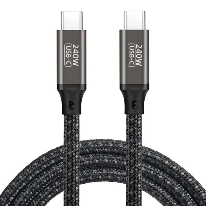 QG02 Type-C to Type-C PD3.1 Data Kablosu 240W 480Mbps 1.5 Metre