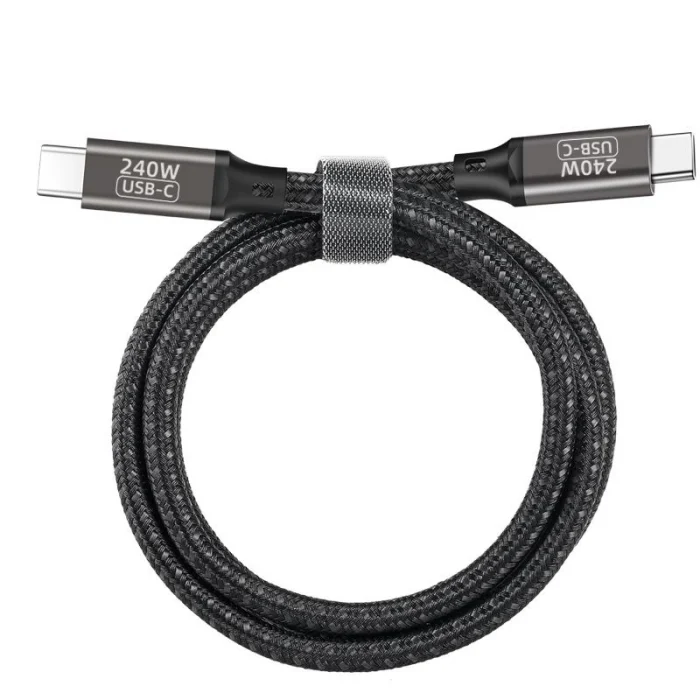 QG02 Type-C to Type-C PD3.1 Data Kablosu 240W 480Mbps 3 Metre