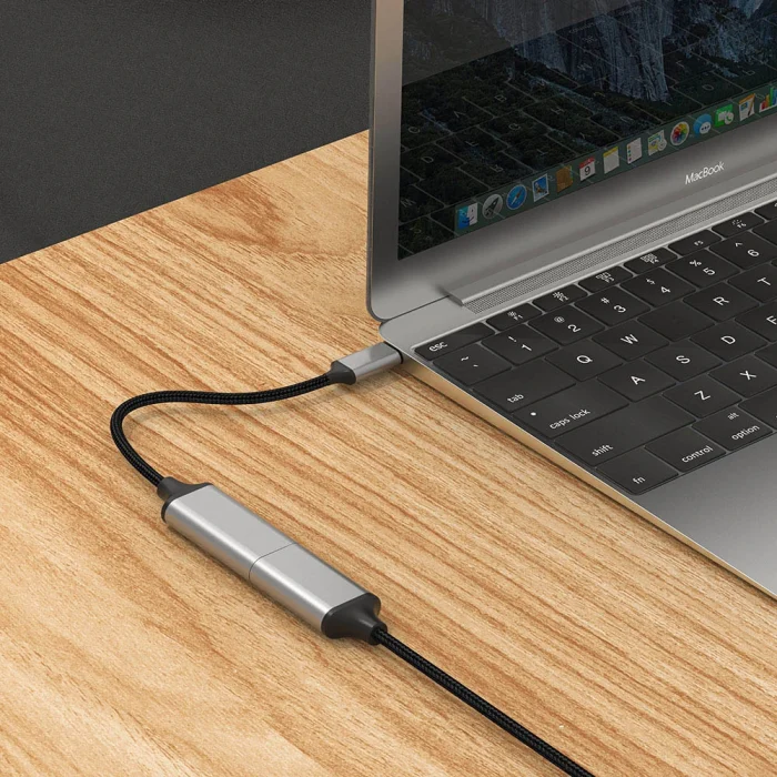 QG05 8K 60 Hz Görüntü Kalitesi Type-C to HDMI Dönüştürücü 15cm