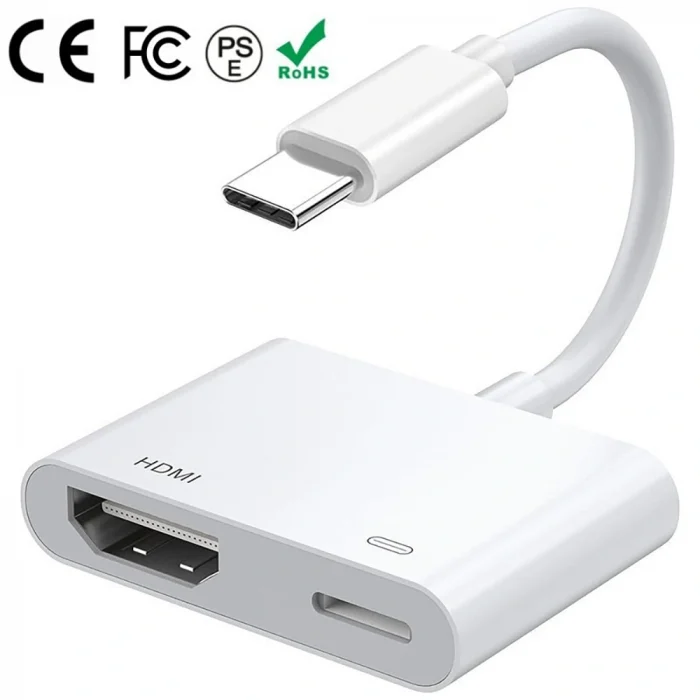 Type-C to Type-C PD100W + HDMI 4K@30Hz 2in1 Adaptör