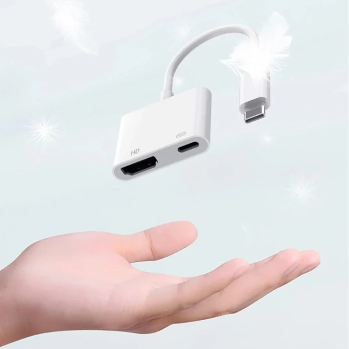 Type-C to Type-C PD100W + HDMI 4K@30Hz 2in1 Adaptör