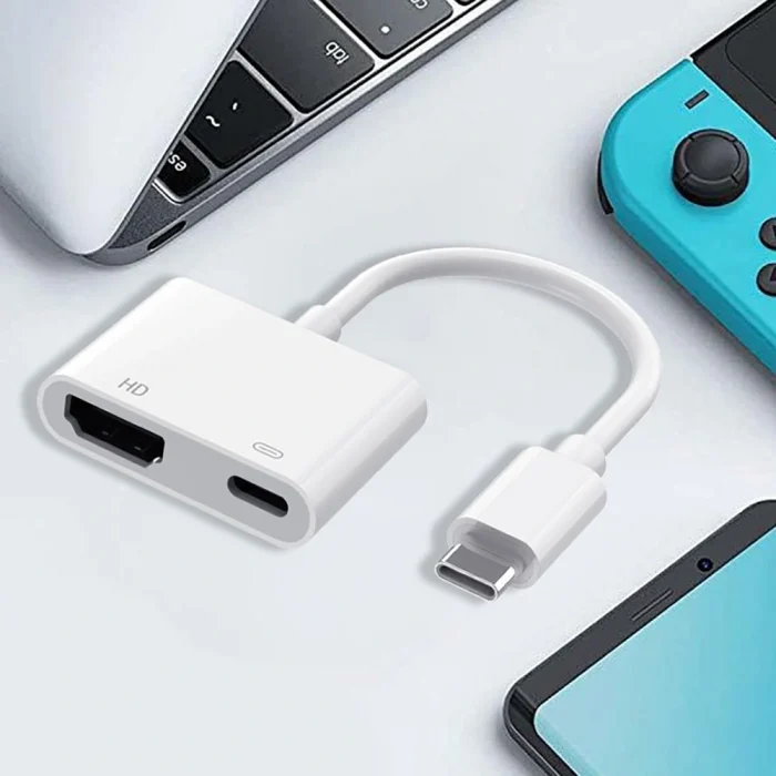 Type-C to Type-C PD100W + HDMI 4K@30Hz 2in1 Adaptör