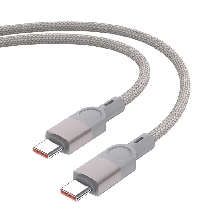 ZR-44 Type-C to Type-C PD 100W Örgü Tasarımlı Hızlı Şarj Özellikli Data ve Şarj Kablosu 1M