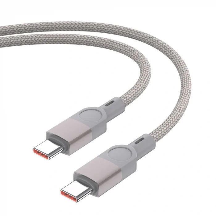 ZR-44 Type-C to Type-C PD 100W Örgü Tasarımlı Hızlı Şarj Özellikli Data ve Şarj Kablosu 1M