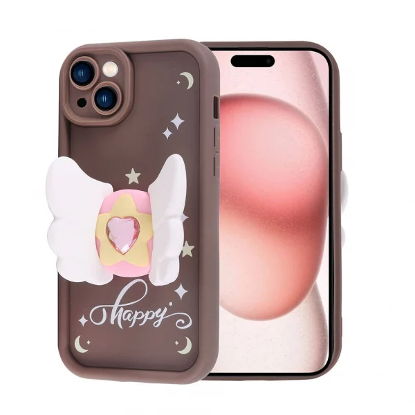 iPhone 15 Kılıf Kamera Korumalı Figür Tasarımlı Kapya Kapak