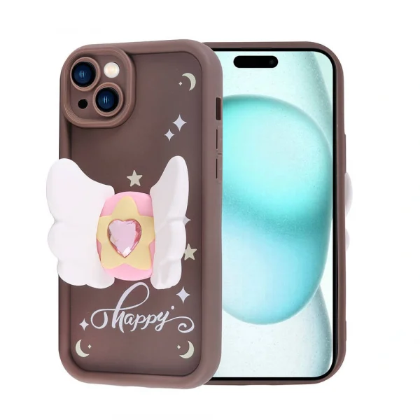 iPhone 15 Plus Kılıf Kamera Korumalı Figür Tasarımlı Kapya Kapak