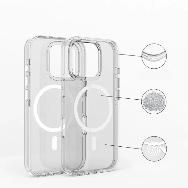 iPhone 16 Pro Kılıf M-safe Şarj Özellikli Kamera Korumalı Kripto Kapak