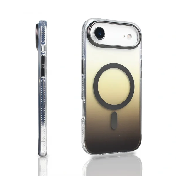 iPhone 17 Air Kılıf M-safe Şarj Özellikli Transparan Renk Geçişli Toros Kapak