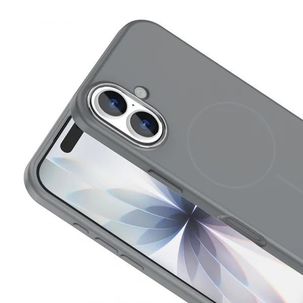 iPhone 17 Kılıf M-Safe Şarj Özellikli Metal Kamera Çerçeveli Edi Silikon Kapak