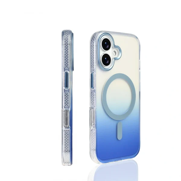 iPhone 17 Kılıf M-safe Şarj Özellikli Transparan Renk Geçişli Toros Kapak