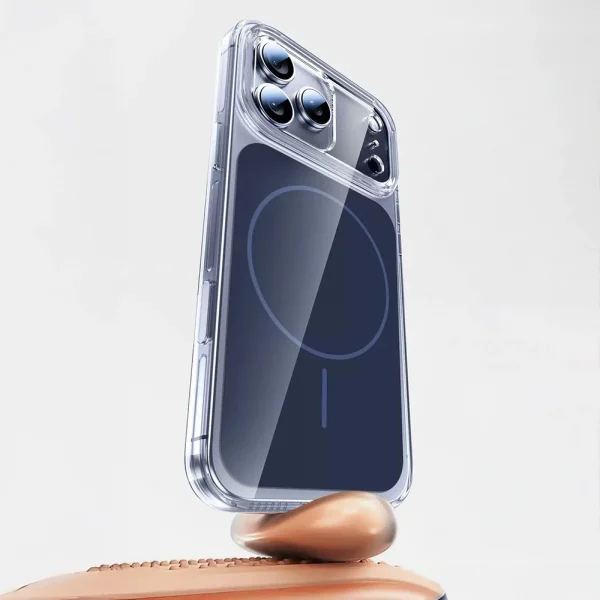 iPhone 17 Pro Kılıf M-safe Şarj Özellikli Şeffaf Kamera Kontrol Butonlu Lugano Kapak