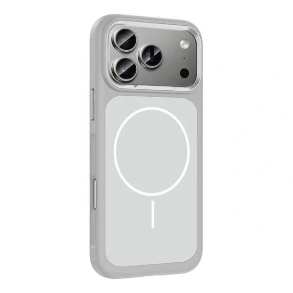 iPhone 17 Pro Max Kılıf M-Safe Şarj Özellikli Metal Kamera Çerçeveli Sanremo Silikon Kapak