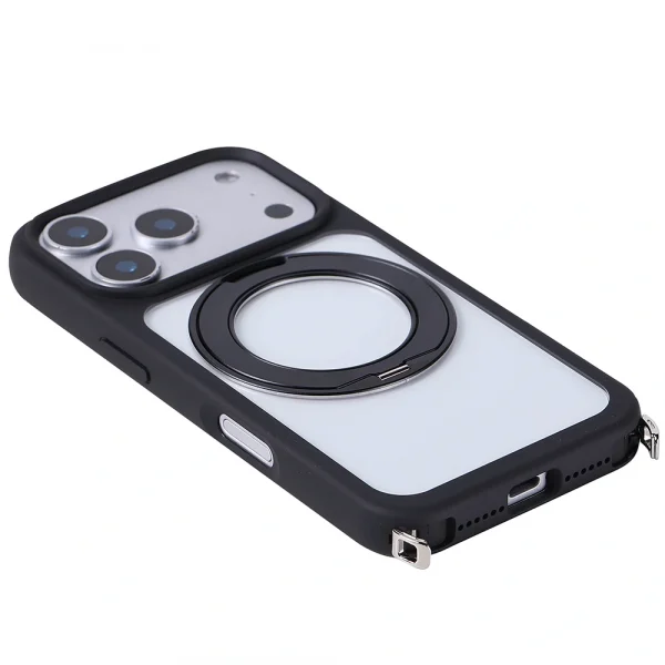 iPhone 17 Pro Max Kılıf M-Safe Şarj Özellikli Standlı Piza Silikon Kapak