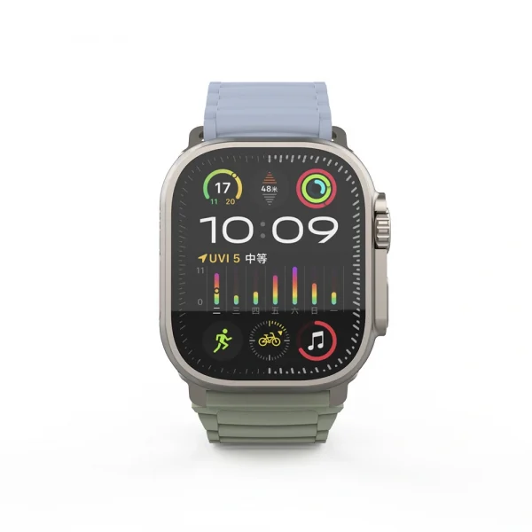 Watch Ultra 49mm Uyumlu-122 Silikon Kordon Strap Kayış