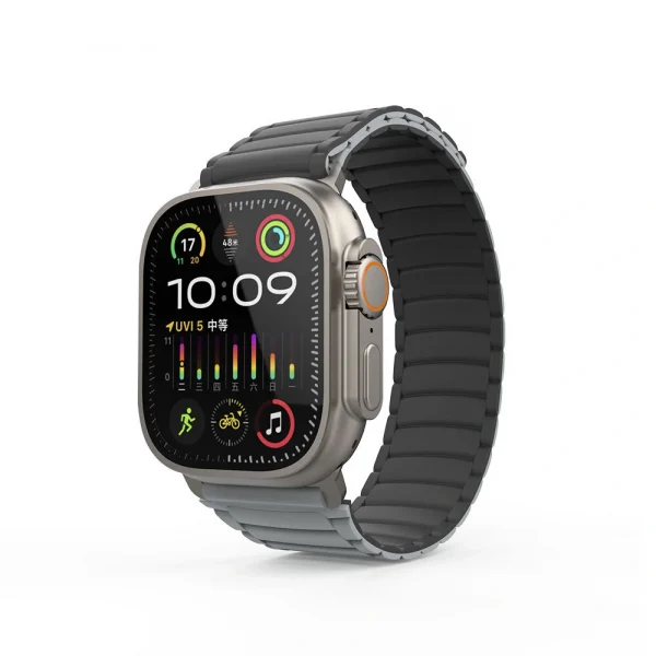 Watch Ultra 49mm Uyumlu-122 Silikon Kordon Strap Kayış