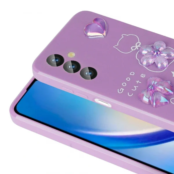 Samsung A34 Kılıf Kabartma Figürlü Parlak Toys Silikon Kapak