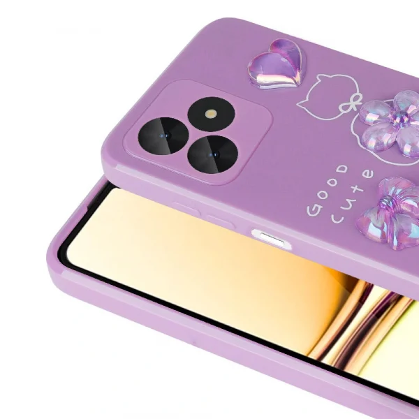 Realme C53 Kılıf Kabartma Figürlü Parlak Toys Silikon Kapak
