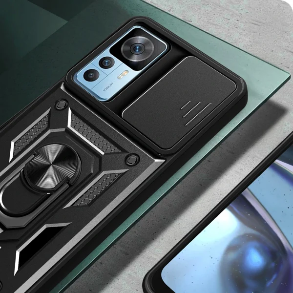 Xiaomi Mi 12T Kılıf Magnetik Standlı Kamera Korumalı Sürgülü Vega Kapak