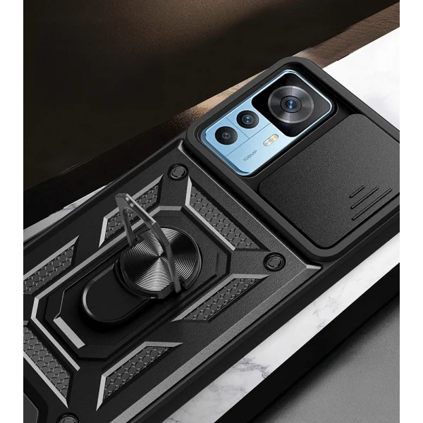 Xiaomi Mi 12T Kılıf Magnetik Standlı Kamera Korumalı Sürgülü Vega Kapak