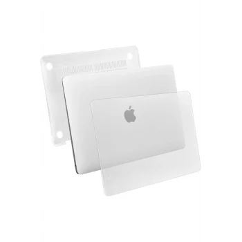 MACBOOK Pro 13 A2338 M2 Işlemcili Kristal Şeffaf Simli Kılıf Koruyucu