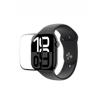 Watch 10 46mm uyumlu Amazingthing Radix Protective HD Ekran Koruyucu Uygulama Aparatlı Şeffaf