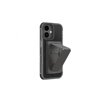 iPhone 16 Kılıf Magsafe Özellikli Standlı Kartlıklı Set Amazingthing Omni Adventure Serisi Siyah