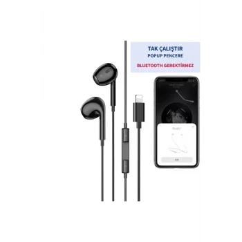 İphone 14/13/12/11/Xs/X/7/8 Serileri Uyumlu Iphone Kablolu Kulaklık Konnektörlü (TAK ÇALIŞTIR)