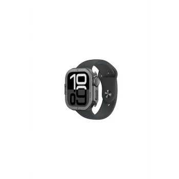 Watch 10 46mm Uyumlu Premium Armor Fit FullGuard Metal Kasa ve Ekran Koruyucu Siyah