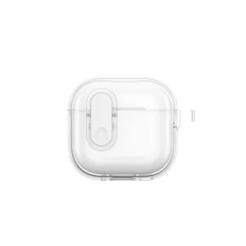 Airpods 4 Kılıf Amazingthing Magnetik Kilit Tasarımlı Minimal Serisi Kılıf Şeffaf