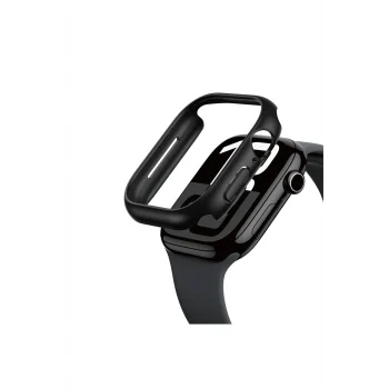 Watch 10 46mm uyumlu Amazingthing Radix Minimal FrameLite Sert PC Kasa Koruyucu Siyah